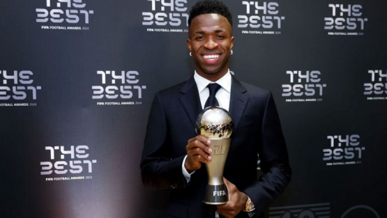 Vinícius Júnior es elegido el Mejor Jugador del Mundo en los Premios FIFA The Best 2024